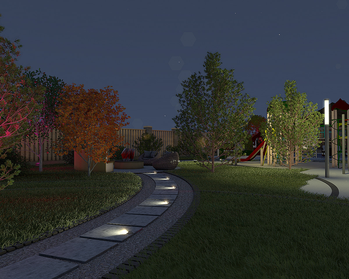 Освещение загородной резиденции