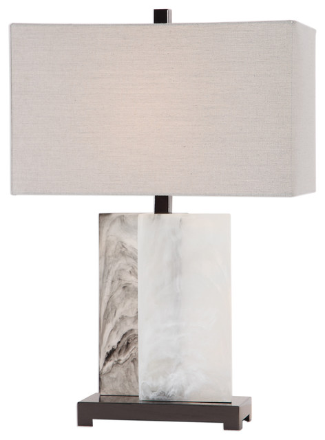 faux marble table lamp