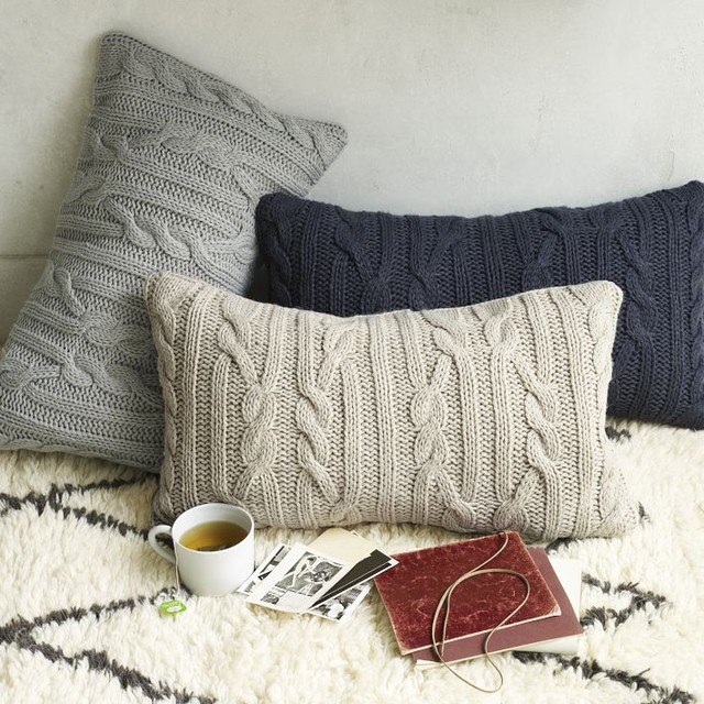 Braided Cable Pillow Cover