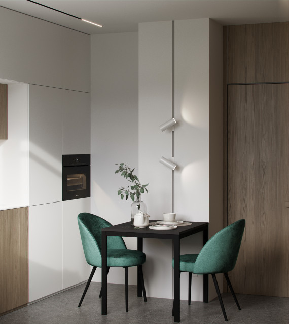 Apartamento moderno con cocina peque&ntilde;a modern-kitchen