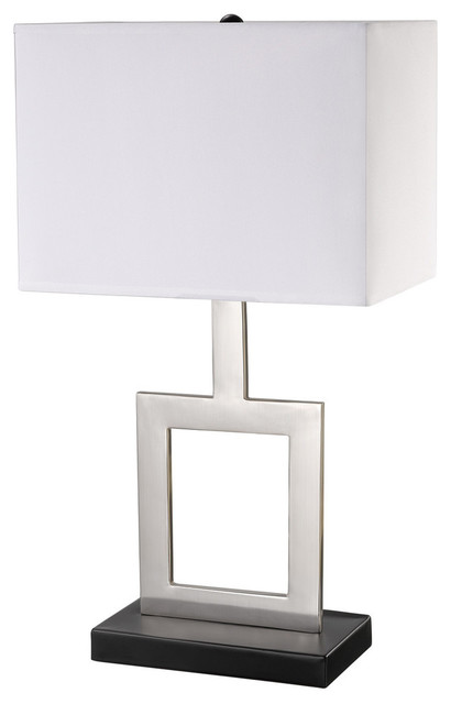 Haven 21 Brushed Nickel Table Lamp Transitional Table Lamps By Buildcom Houzz