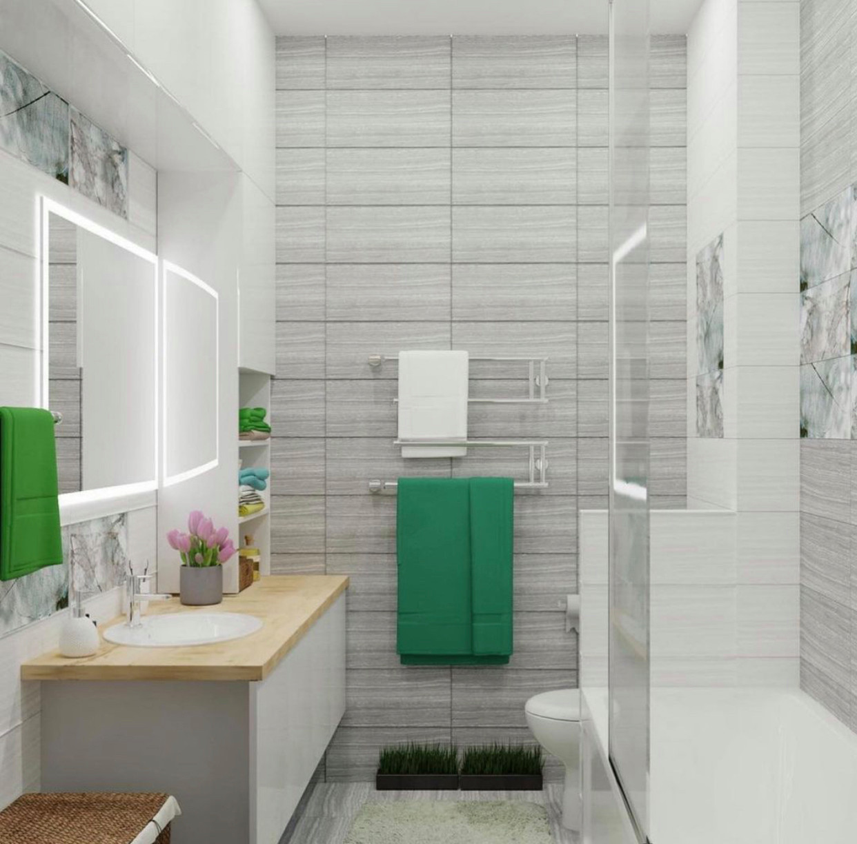 Дизайн - проект ванной комнаты