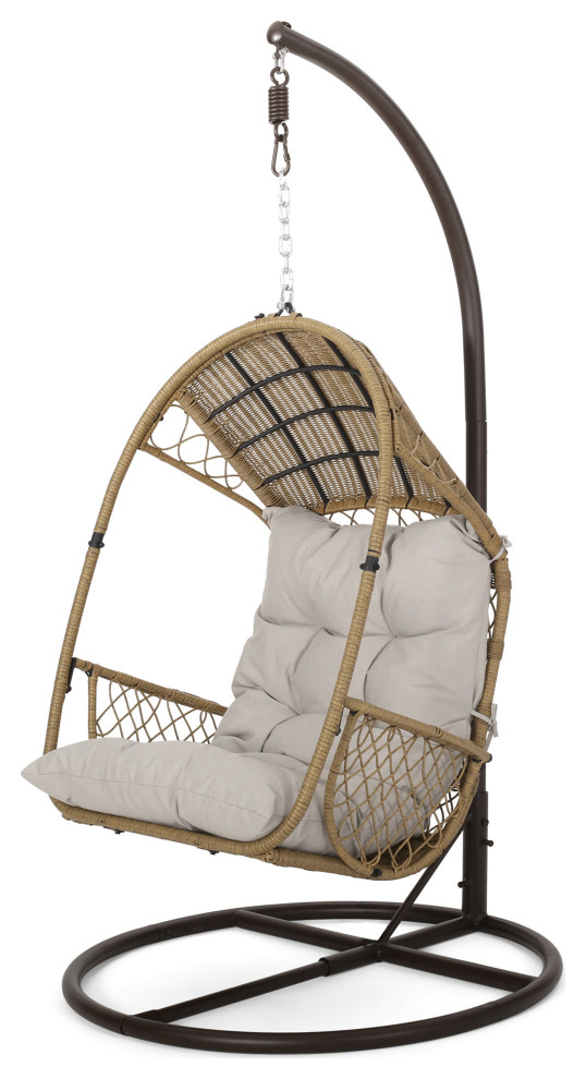 Auckland Wicker Hanging Chair With Stand Tropical Hammocks And