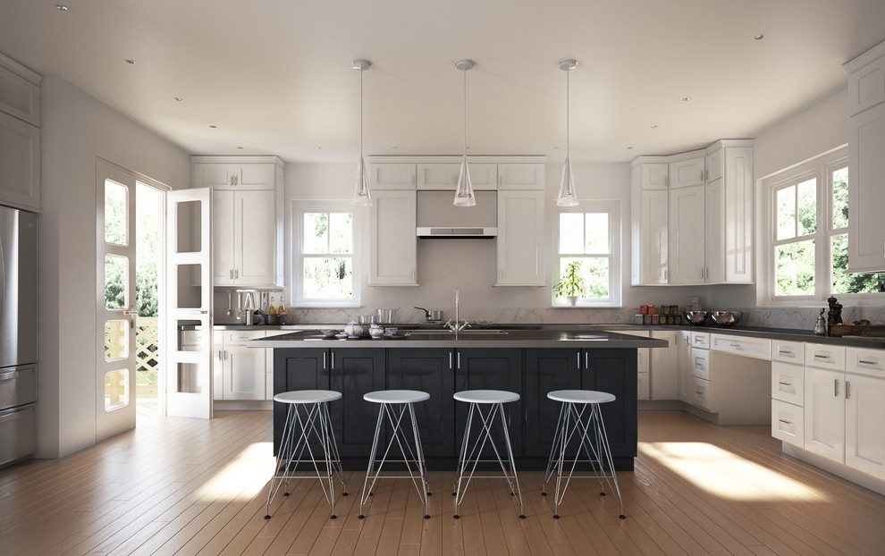 Kitchen - transitional kitchen idea in New York