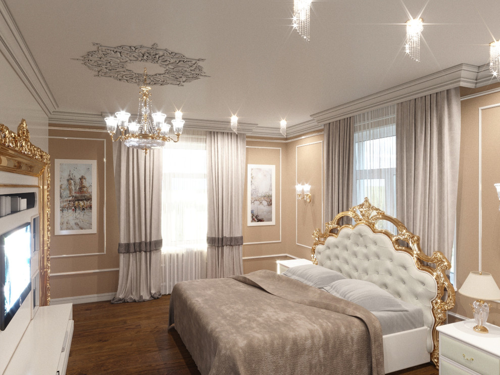 Спальня, вариант 1. Загородный дом "Павловская слобода"