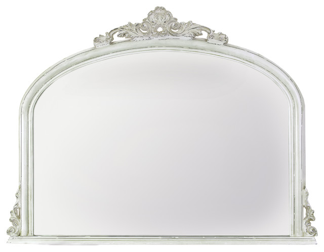 Amarone Mantel Mirror, White, 120x95 cm