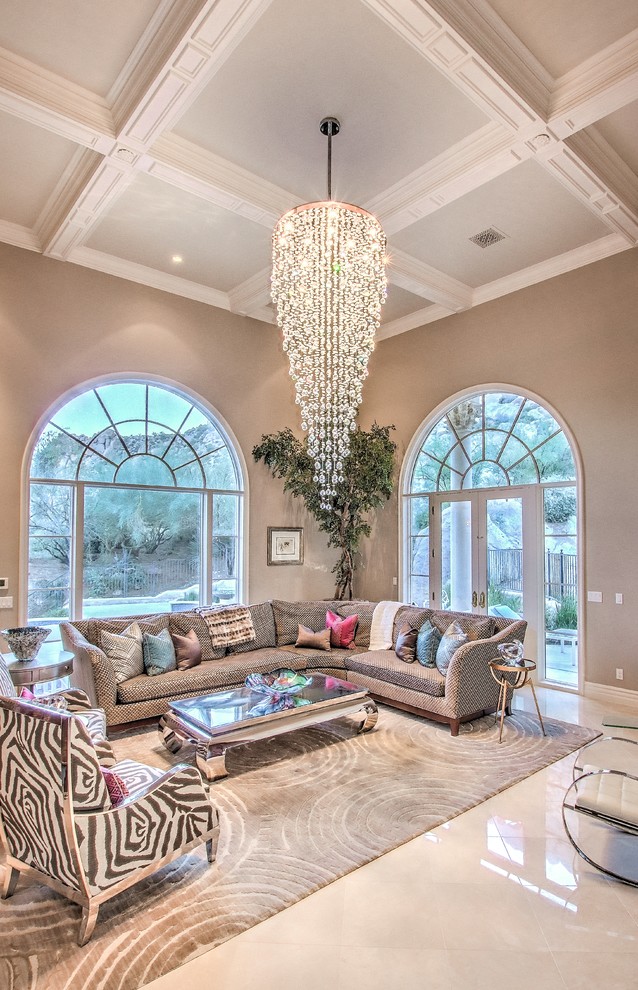 Expansive contemporary family room in Phoenix.