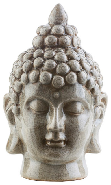 Buddha Sculpture by Surya, Medium Gray