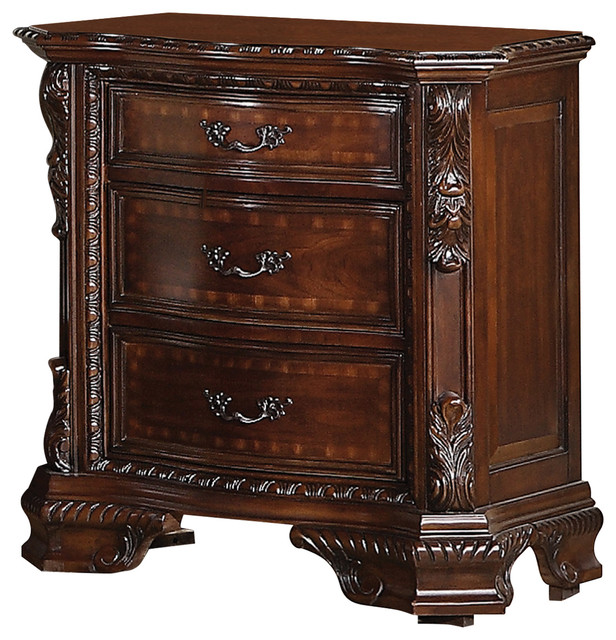 Coaster Night Stand, Brown/Cherry Finish 202262 Victorian