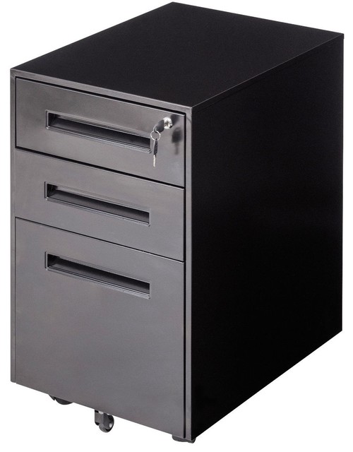 Modern Metal Rolling Sliding Drawer A4 File Cabinet Contemporary