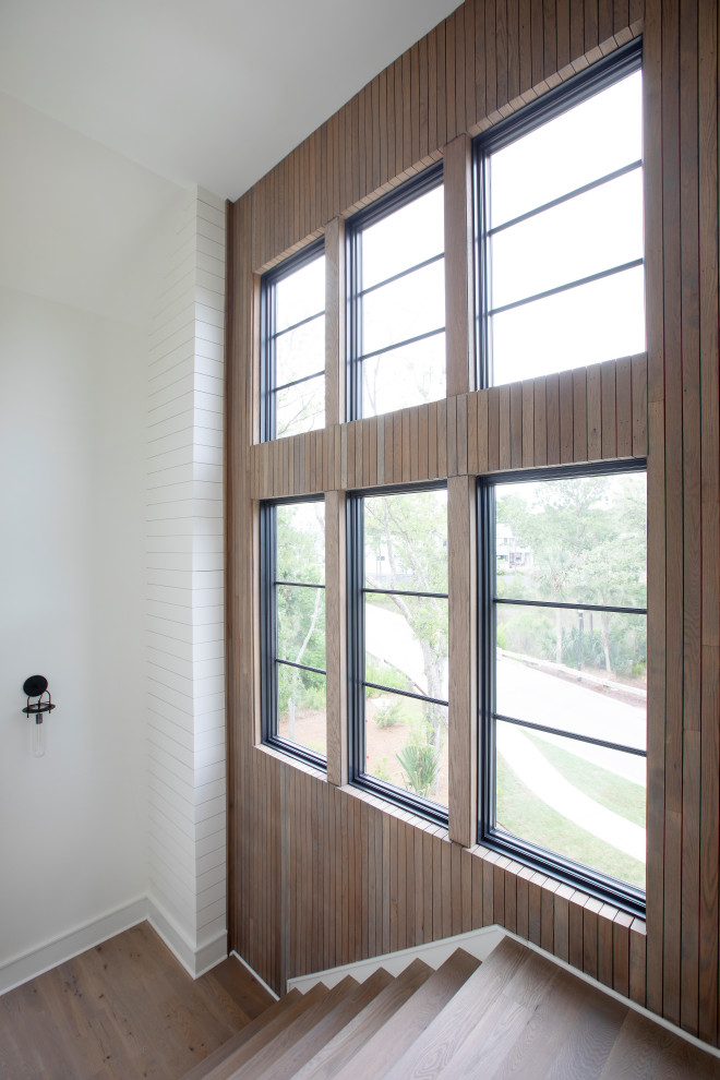 Beach style home design photo in Charleston