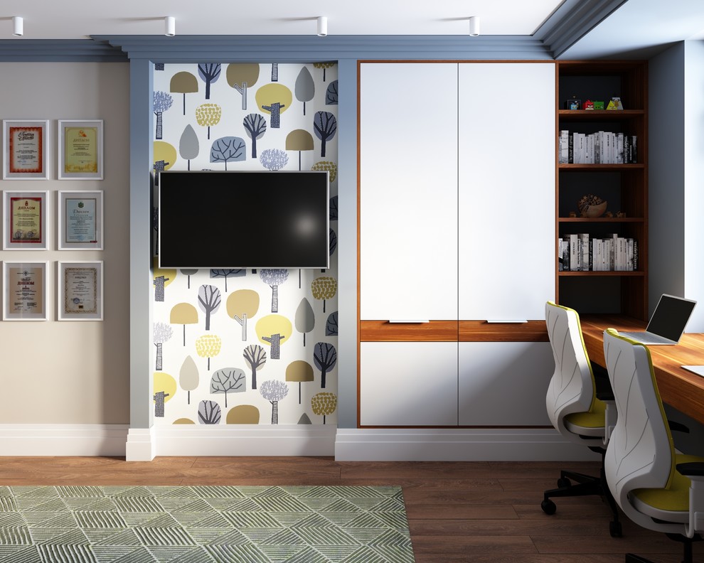 Двух комнатная квартира, для семьи с двумя детьми.