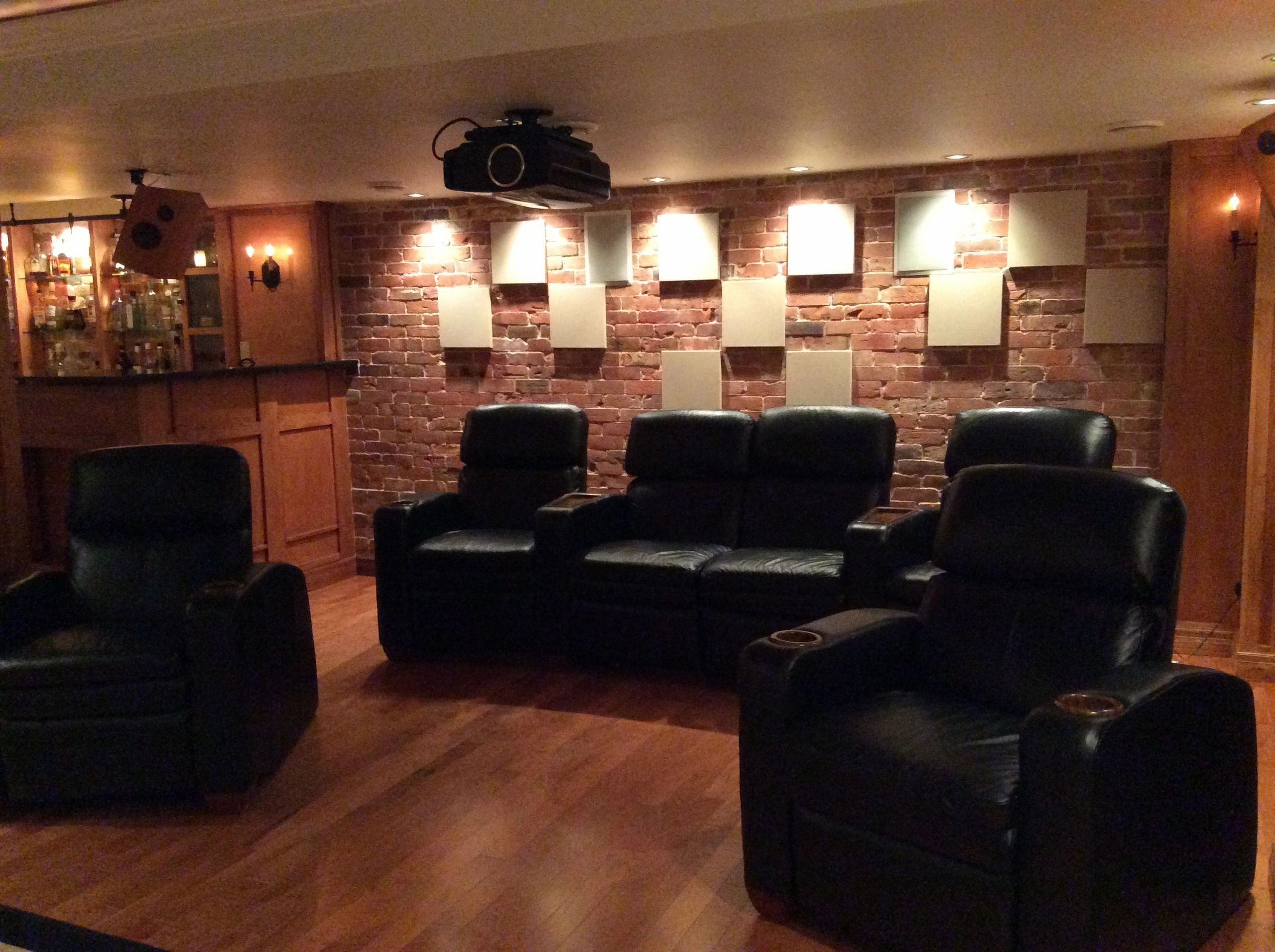 Projector, Surround System and Comfortable Seating