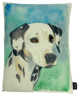 Dalmation Painted Pillow