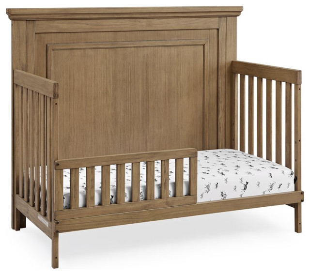 Delta Children Paloma 4in1 Contemporary Wood Convertible Crib in Gray Transitional Cribs