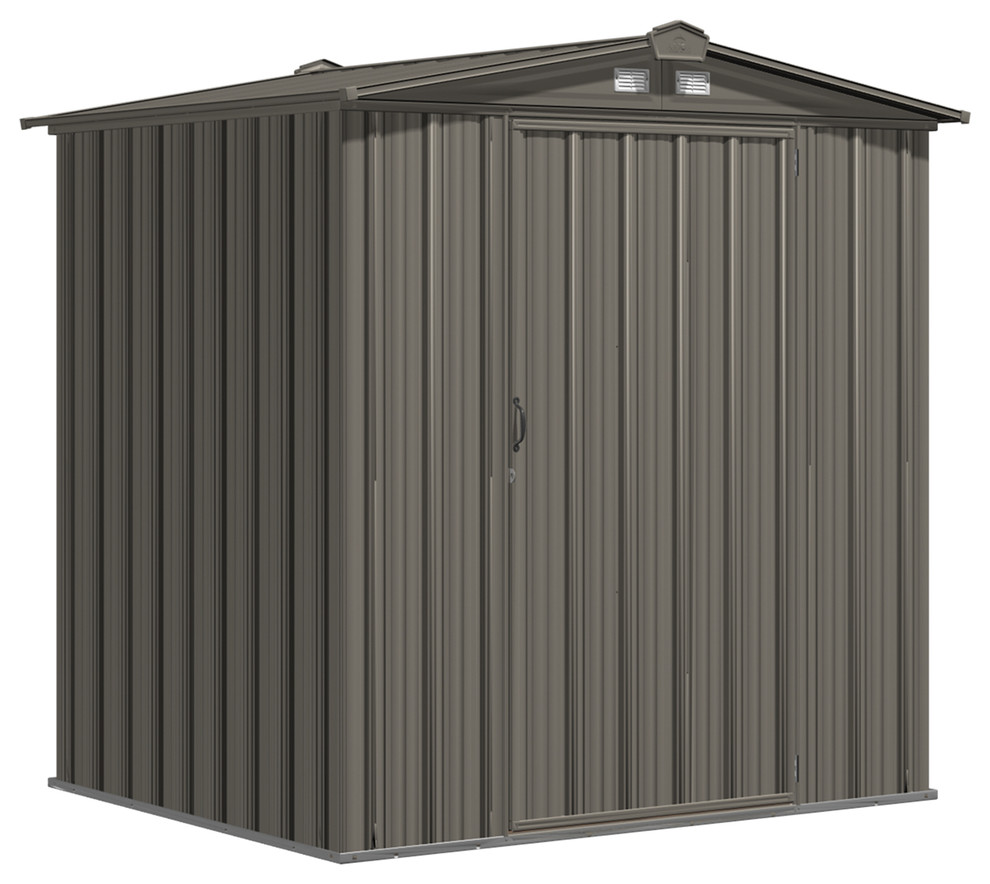 Ezee Shed, 6'x5', Low Gable, 65" Walls, Vents, Charcoal 
