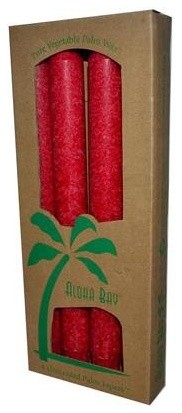 Aloha Bay Palm Tapers Red - 4 Candles