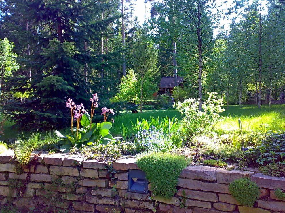 Подпорная стенка. Эффект винтажной кладки.