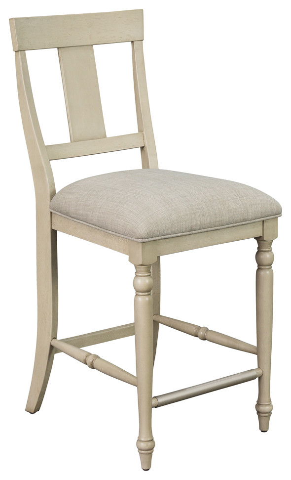 Martha Stewart Fiona Farmhouse Oak Veneer Traditional Bar Stools