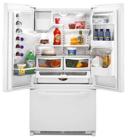 Whirlpool Cubic Foot French Door Refrigerator in White