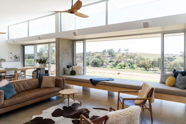 Wombat House contemporary-vardagsrum