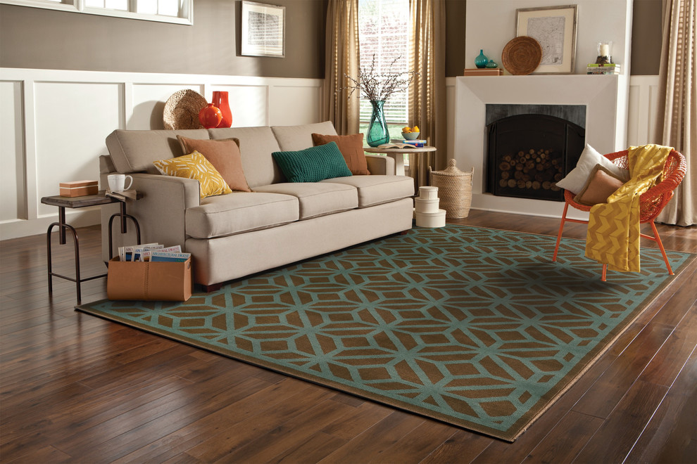 Oriental Weavers Ella 5188D Brown/Blue Geometric Area Rug, Rectangle 6