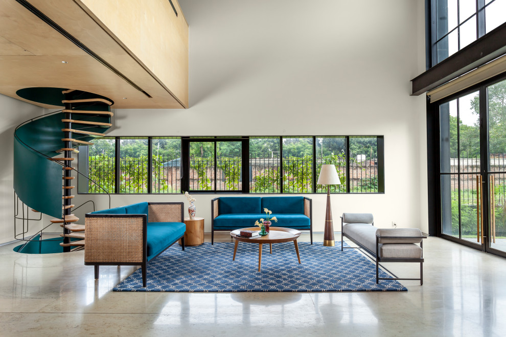 Inspiration for a modern living room in Delhi.