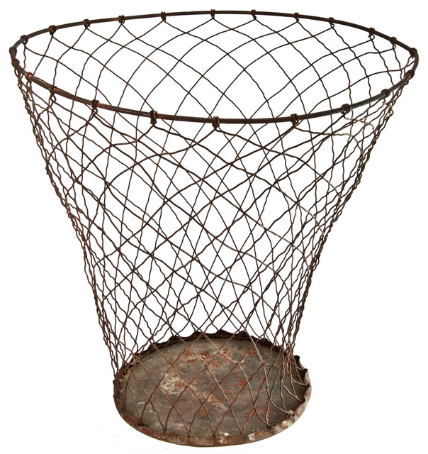 Wire Waste Basket consigned vintage french wire waste bin - industrial Wire Waste Basket consigned vintage french wire waste bin - industrial