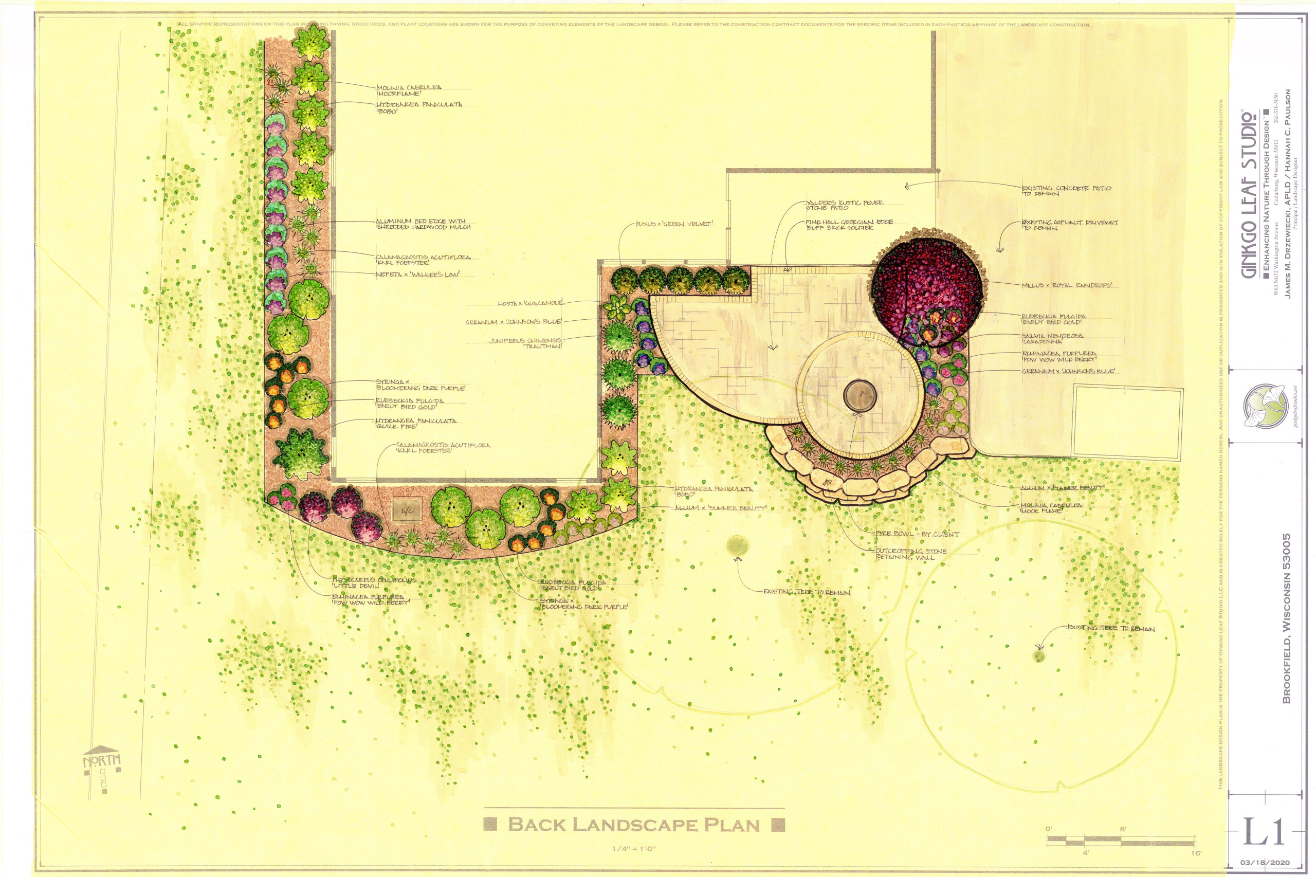 Transitional Patio & Landscape - Brookfield