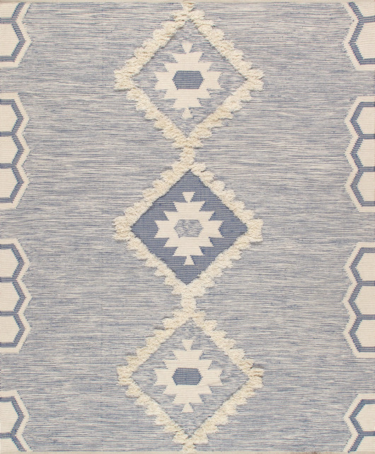 Pasargad Santa Fe Collection Cotton & Wool Area Rug, 9'x12'