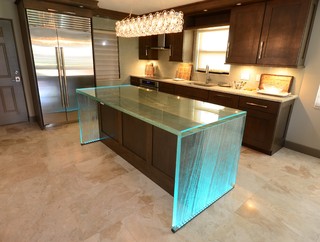 Glass Island - Contemporary - Kitchen - Tampa - by Downing Designs
