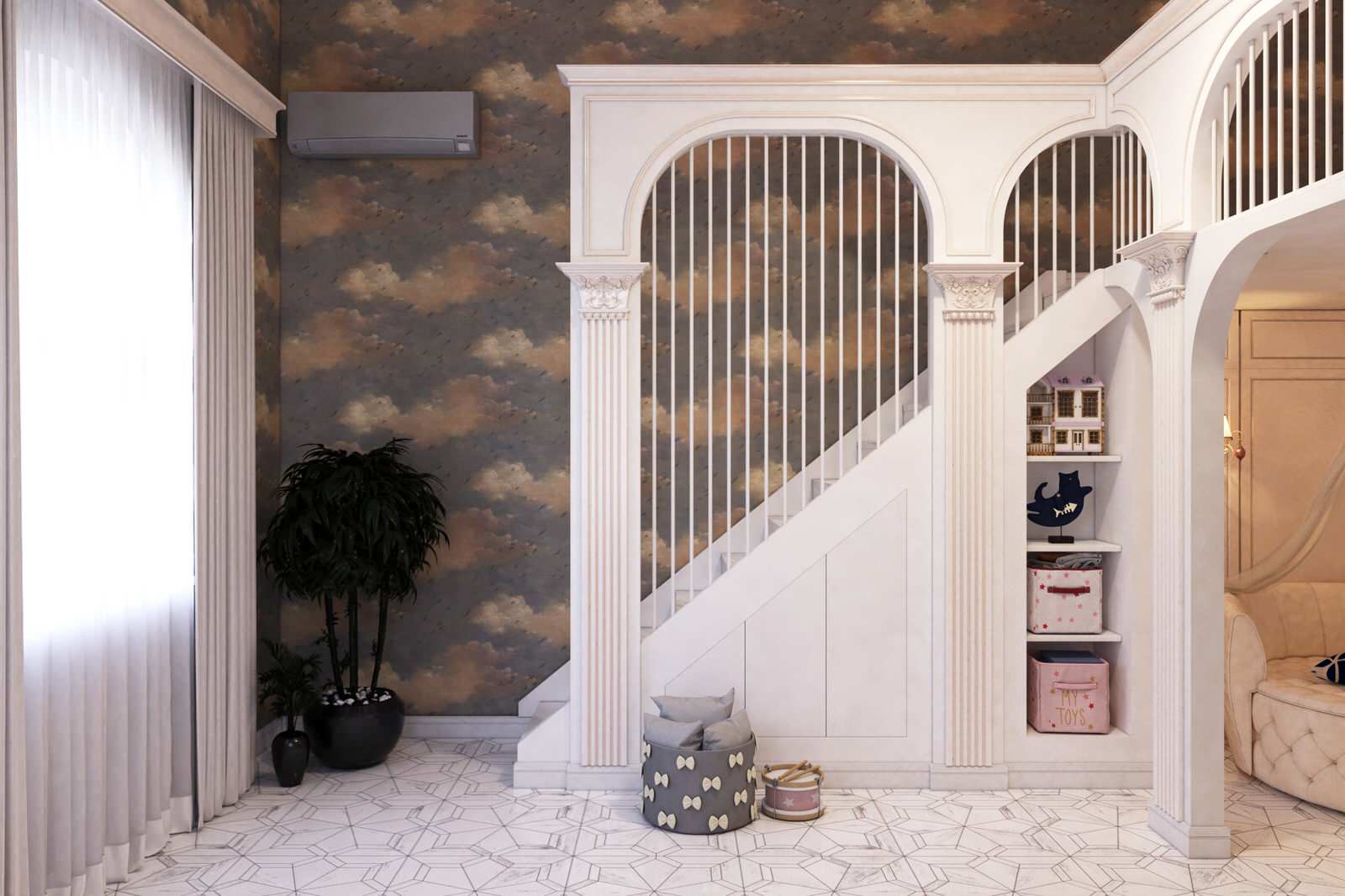 Дизайн детской комнаты в частном доме