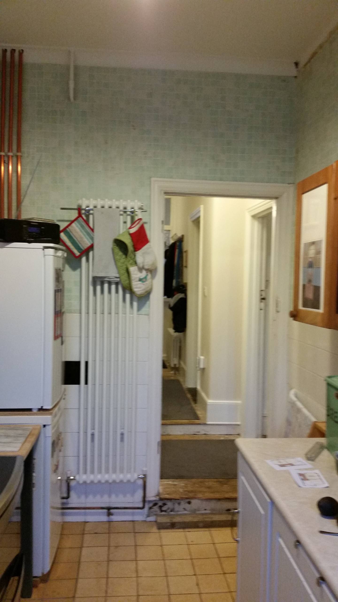 Original kitchen/hall BEFORE