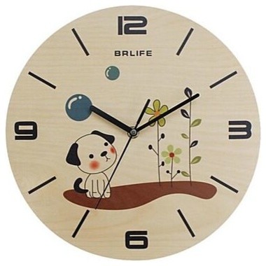 Originality Wall Clock Cute Dog Mute LC1090