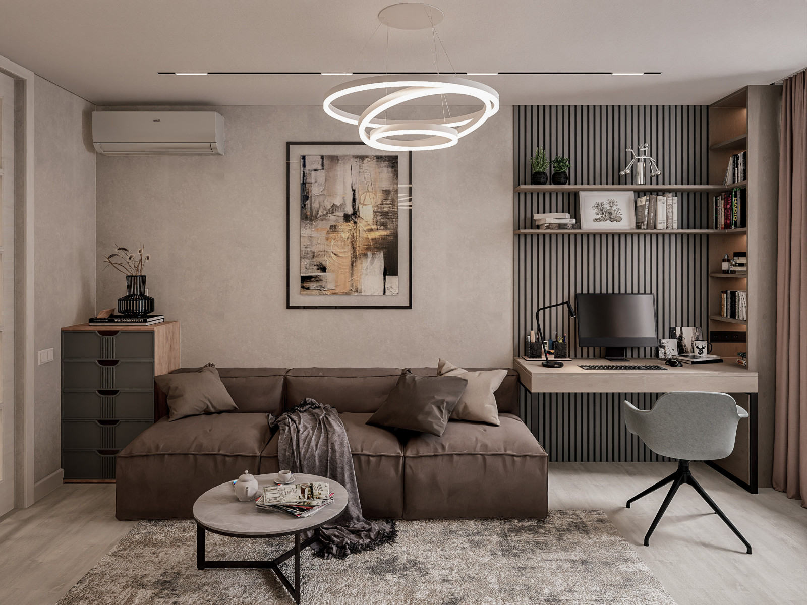 Дизайн-проект двухкомнатной квартиры 57 м2