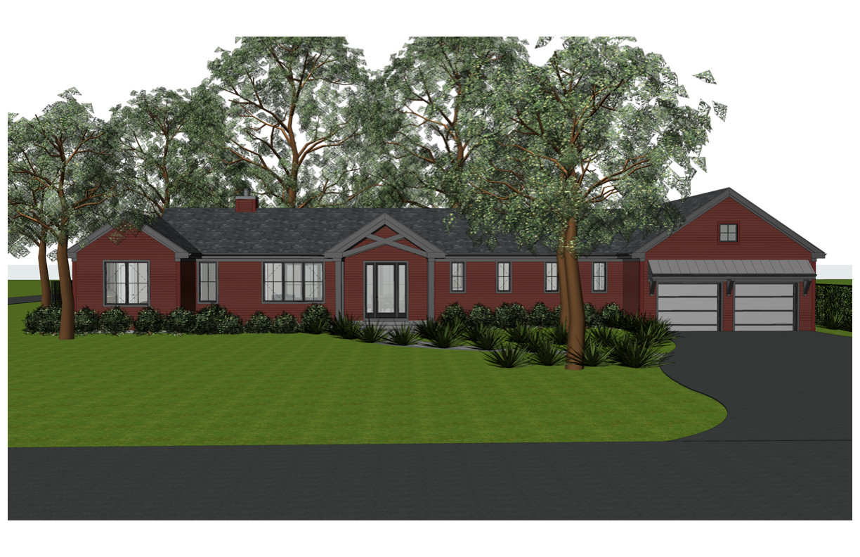 Modern Ranch Front (View 2)