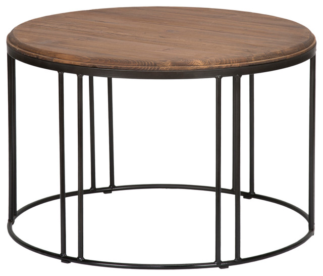 Baron Reclaimed Pine Coffee Table By Kosas Home Industrial Tables Dot Bo Houzz Baron Reclaimed Pine Coffee Table By, Burnham Reclaimed Wood And Iron Round Coffee Tables