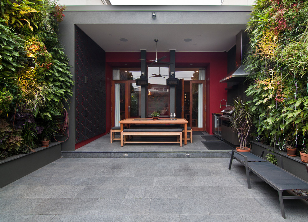 This is an example of a small contemporary garden in Melbourne.