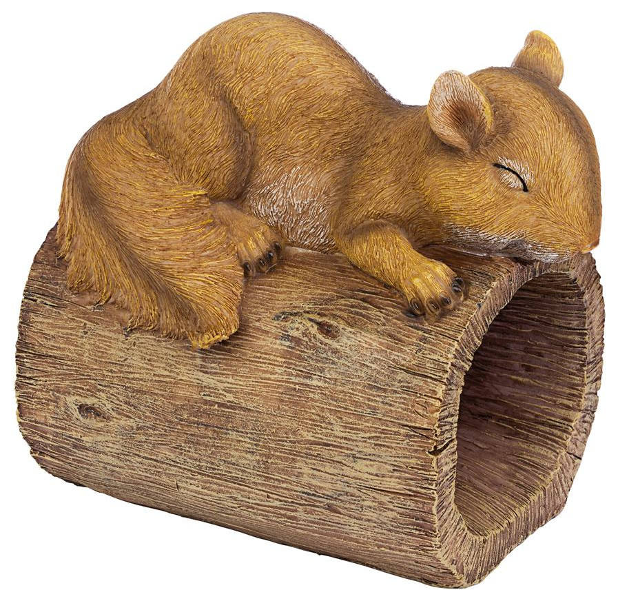 Jolly The Squirrel Gutter Guardian Rustic Garden Statues And Yard Art By Design Toscano Houzz