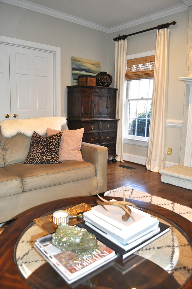 Inspiration for an eclectic family room remodel in Charlotte