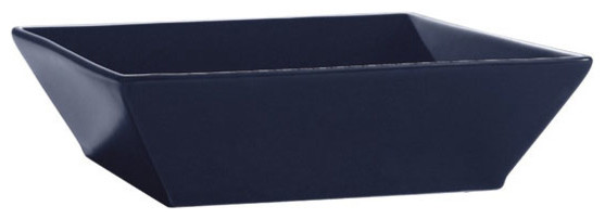 Color Arts 15 oz Black Square Bowls - Case of 24, Cobalt Blue, 8 X 8 X 2.4