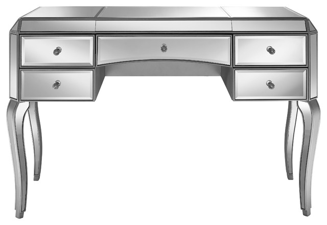 Mirrored Desk Contemporary Desks And Hutches By Gwg Outlet