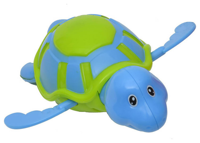 Funny Wind Up Swimmer Turtle Bathtub Baby Toy Blue Green or Orange