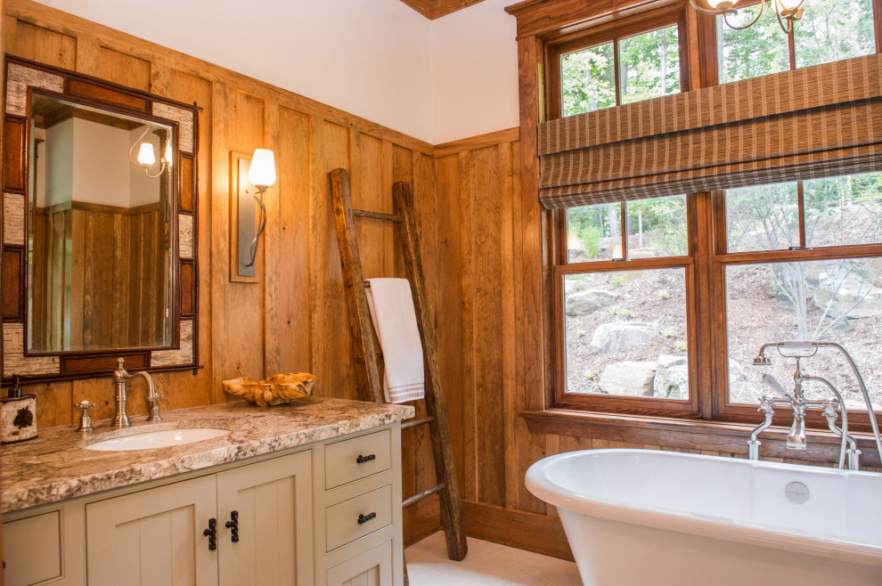 Bathroom - rustic bathroom idea in Toronto