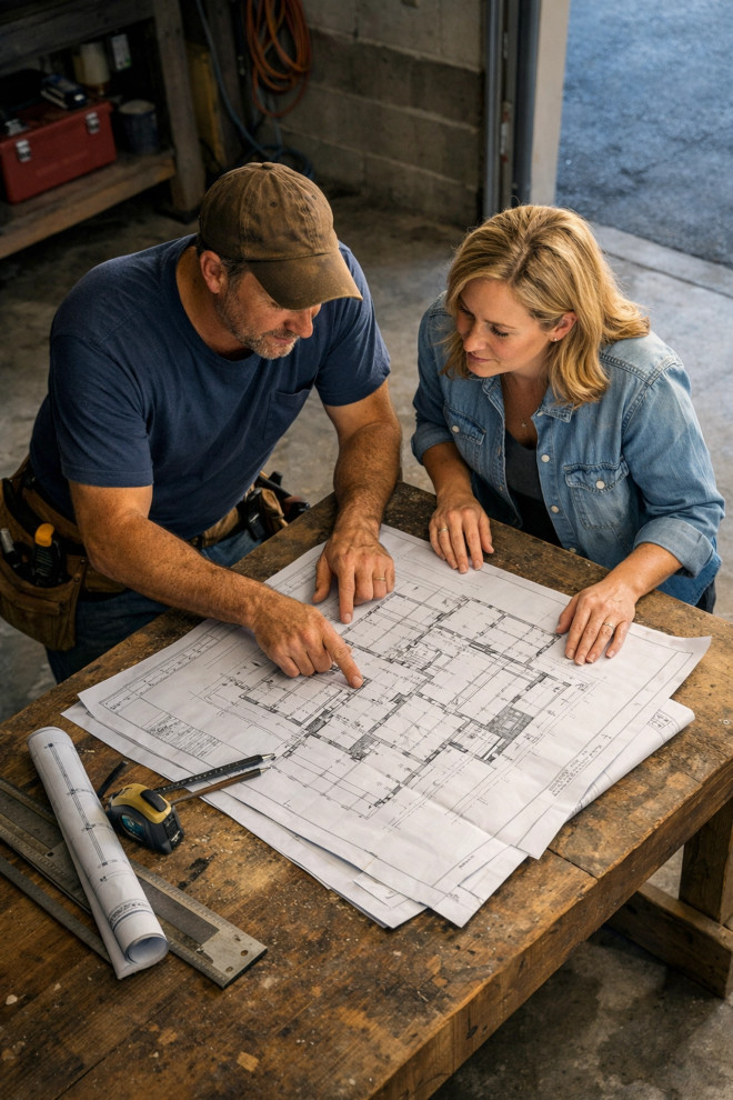 going over plans
