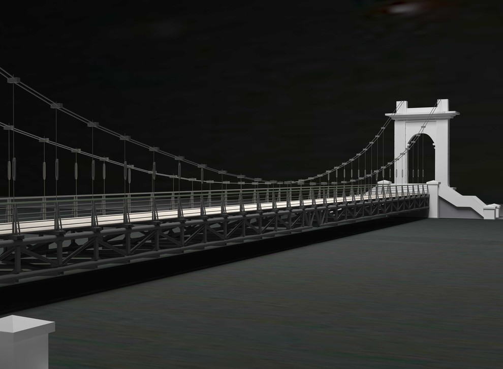 Визуализация вантового моста через реку Сочи