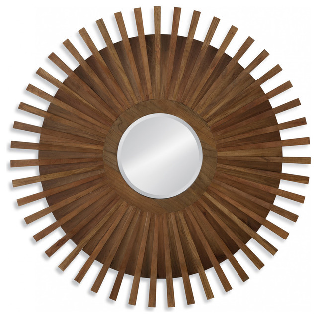 Murray Wall Mirror in Natural Wood Finish