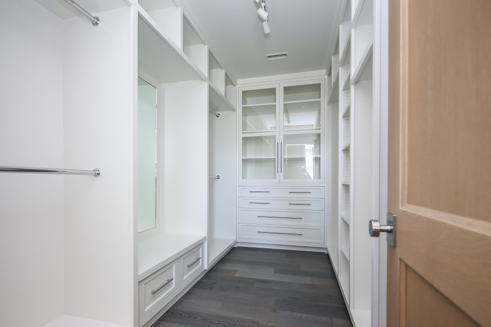 Inspiration for a coastal closet remodel in Orange County