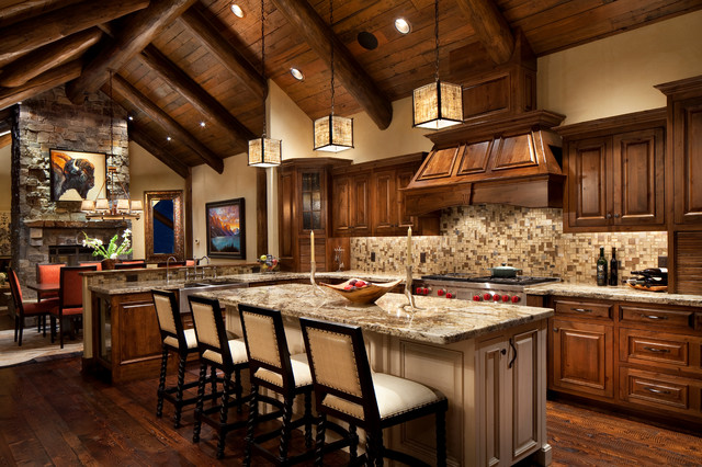 Whitefish Estate rustic-kitchen