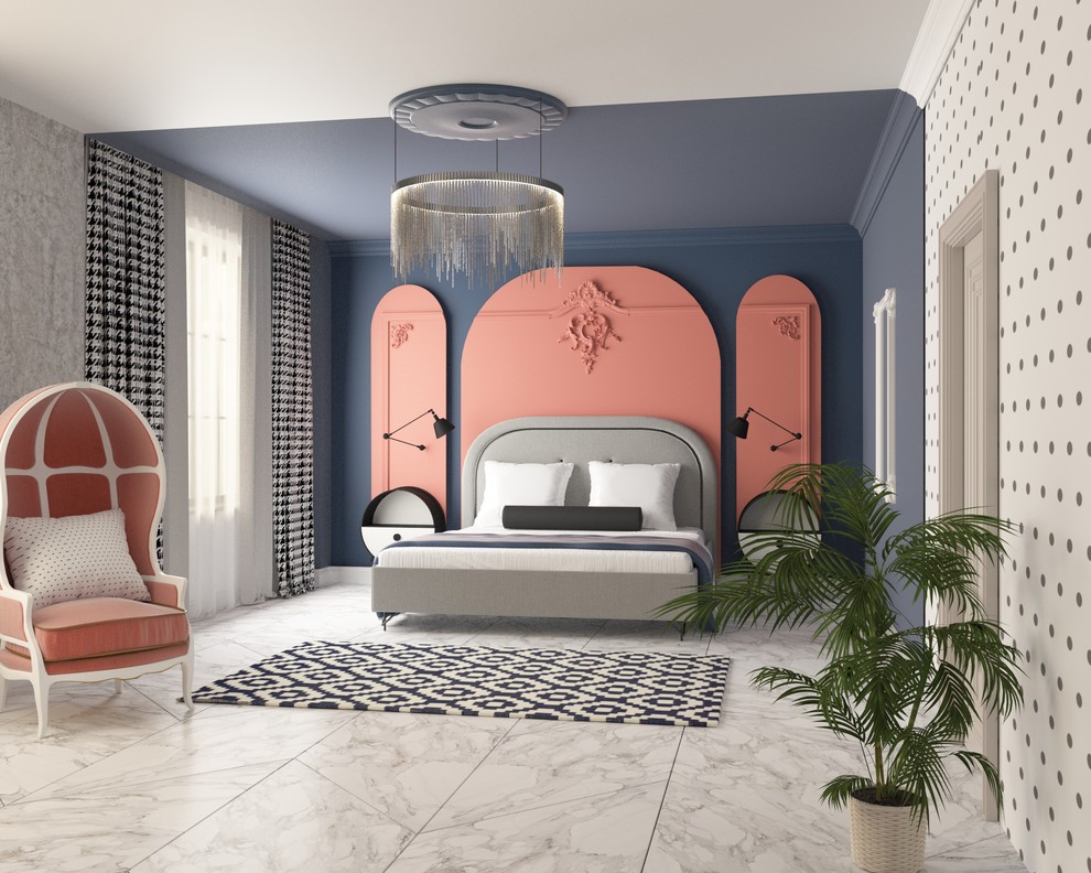 Эксцентричная спальня для молодой творческой девушки